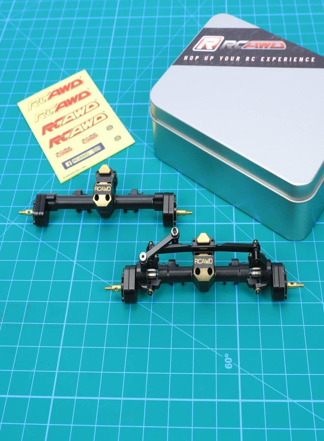 RCAWD SCX24 Upgrades Front Portal Rear Axle Housing & Brass Third Member Housing& Brass Steer Hub Carrier & Portal Gear Housing & Worm Gears & Brass Gears & Brass Hex Parts for Axial 1/24 - Image 5